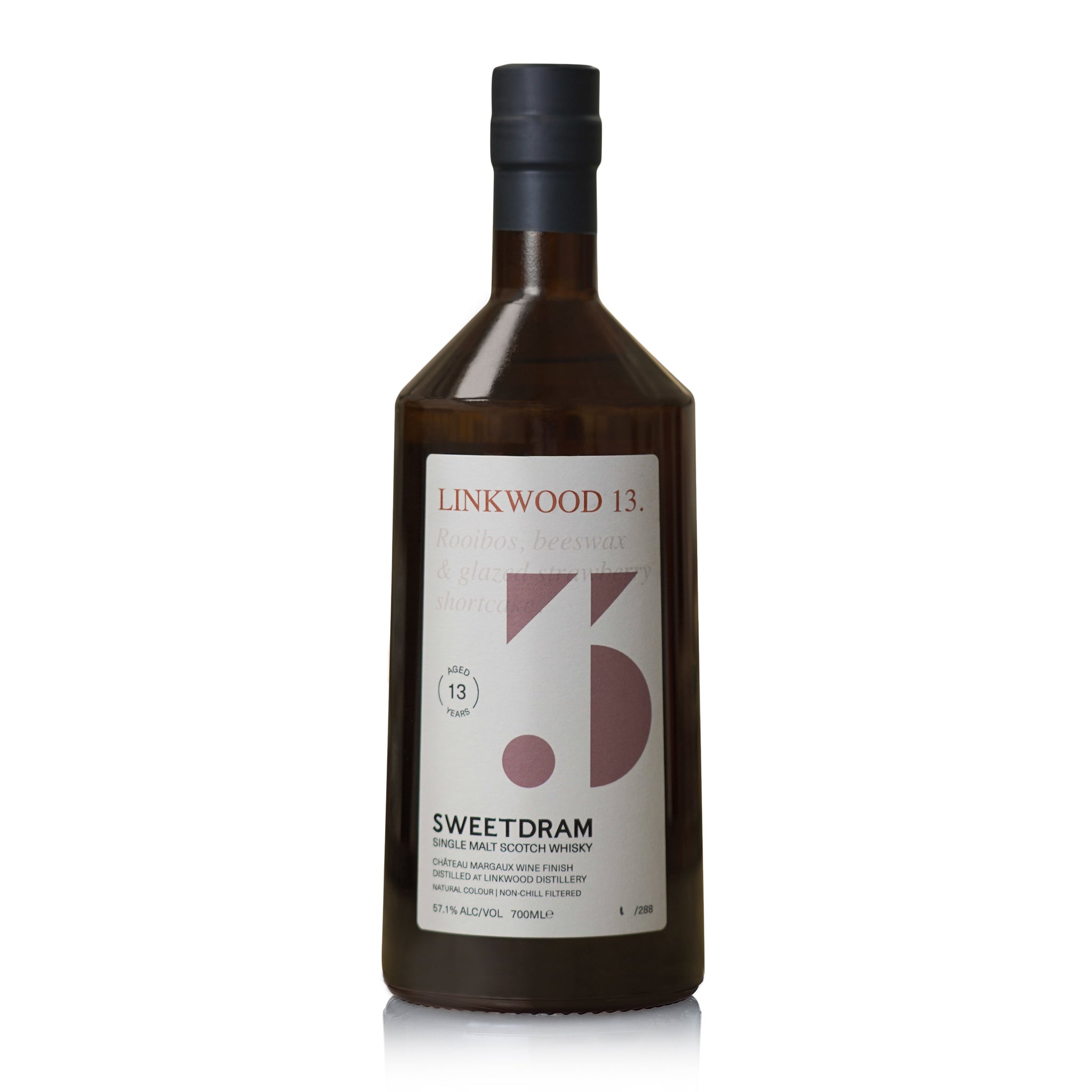 750ml bottle of Linkwood 14-year-old single-cask Whisky on a white background